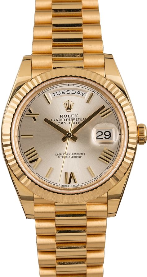 rolex gold presidential new|rolex date 40 228238.